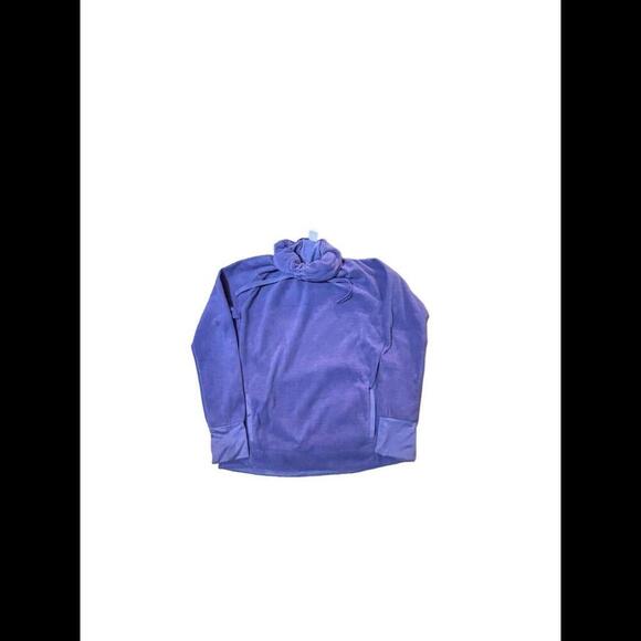 Old Navy Active Sweatshirt Womens M Medium Purple Cowl Neck Pockets - Picture 1 of 4